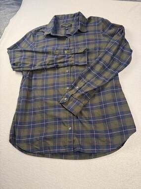 Banana Republic Classic Fit Flannel Windowpane Womens M